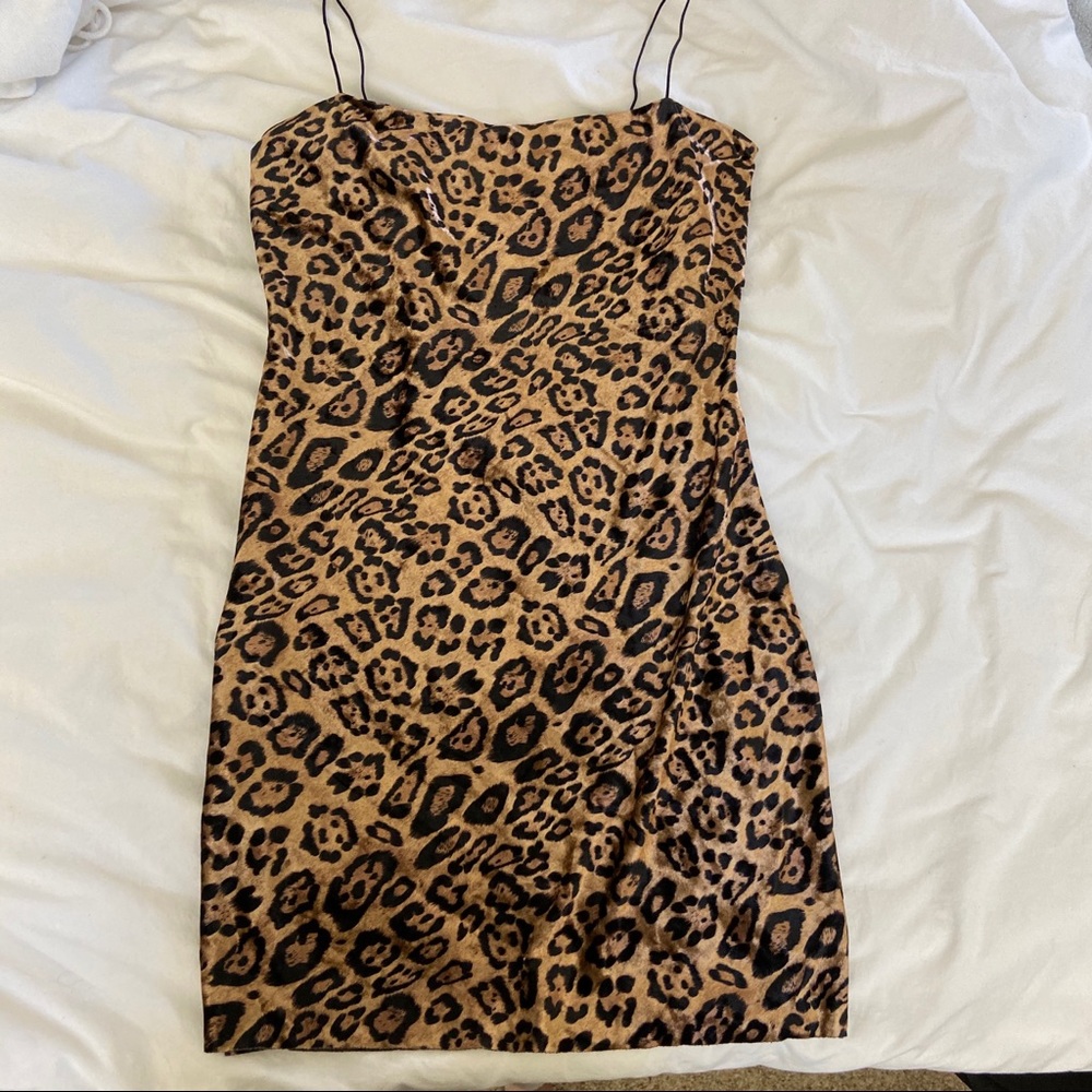 Mini cheetah print dress skylar + Madison